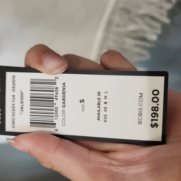 NWT BCBGMAXazria Jaleigh Fringe Crop Top - Picture 3 of 4